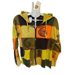 Vibrant Patchwork Women's Hoodie